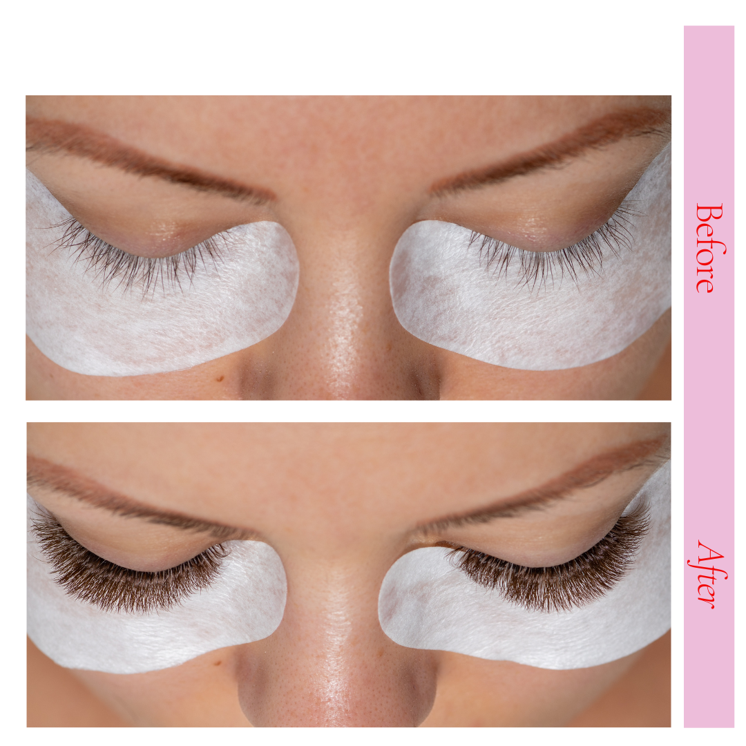 lashes before and after pic
